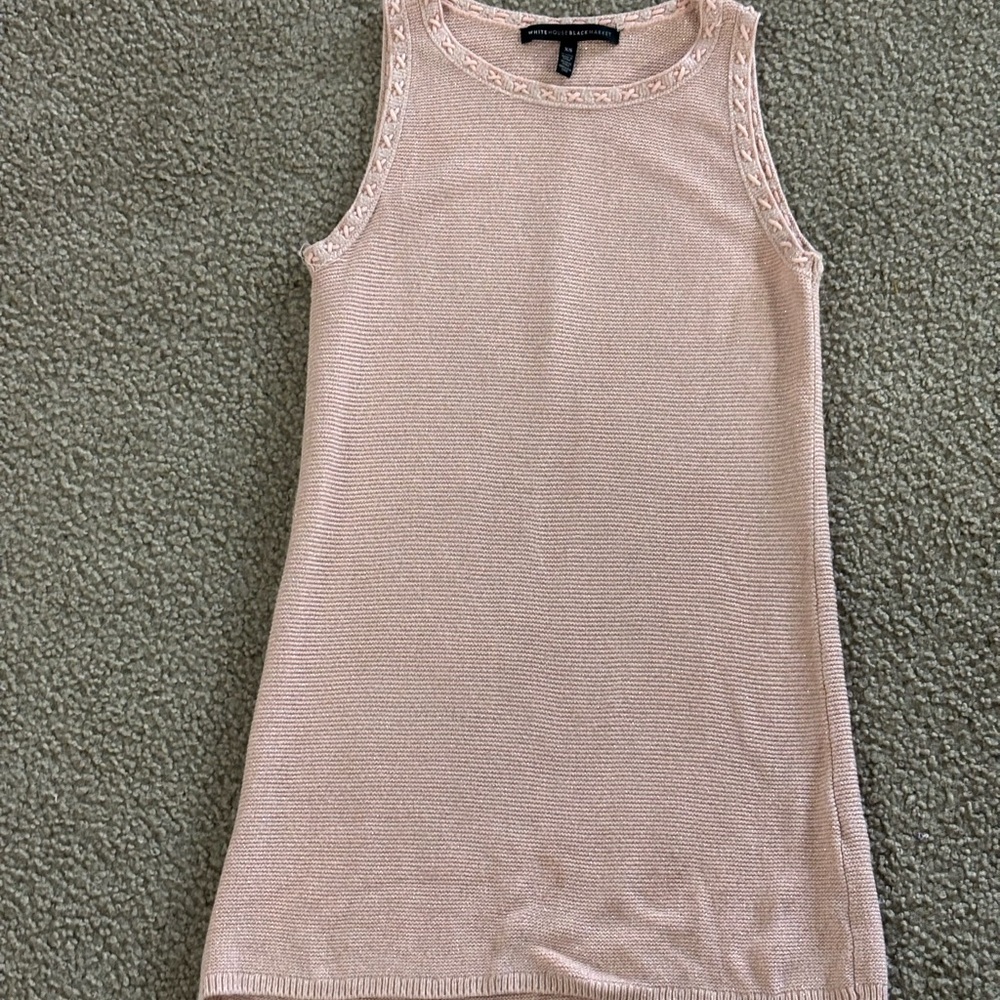 Chic Pink Sleeveless Knit sweater shirt